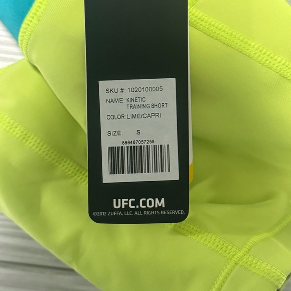 NEW Octagon UFC Women's Kinetic Training Shorts Workout Atheltic Lime small - Picture 5 of 5